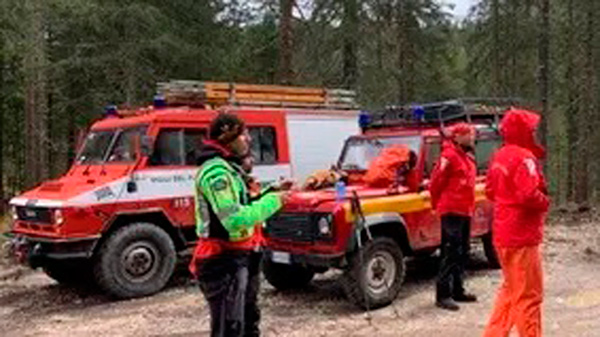 Una squadra del Soccorso alpino di Auronzo Una squadra del Soccorso alpino di Auronzo