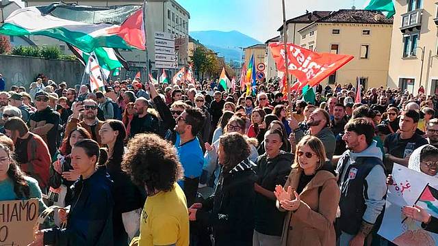 Il corteo di Belluno pro Gaza