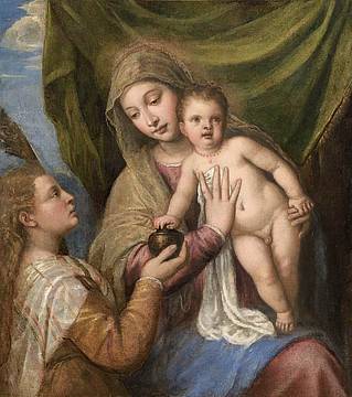 Tiziano, Madonna con Bambino e Santa Maria Maddalena, Collezione privata Tiziano, Madonna con Bambino e Santa Maria Maddalena, Collezione privata