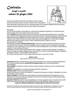 Carinzia - programma GTG 2022 Carinzia - programma GTG 2022