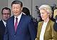 Xi Jinping e von der Leyen (Ipa/Fotogramma)
