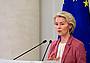 La presidente della Commissione europea in una conferenza stampa in Armenia (Afp) La presidente della Commissione europea in una conferenza stampa in Armenia (Afp)