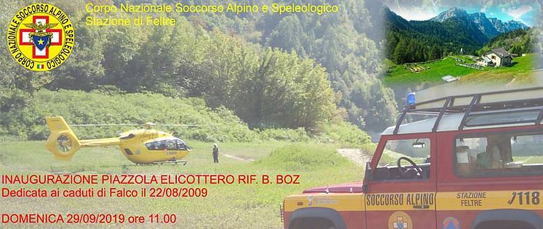 Inaugurazione piazzola Rifugio Boz 1 Inaugurazione piazzola Rifugio Boz 1