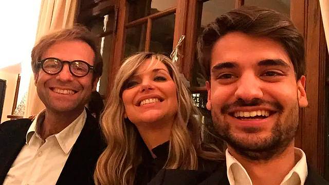 Enrico Angelucci con la moglie Assunta e il figlio Nicola