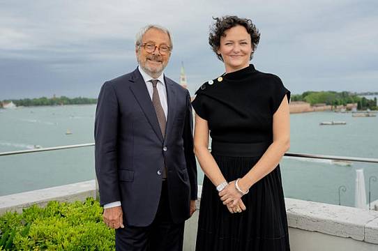 Roberto Cicutto Presidente della Biennale di Venezia e Cecilia Alemani Curatrice della 59. Esposizione Internazionale d’Arte