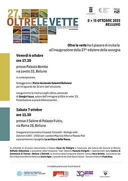 invito inaugurazione Oltre le vette 2023