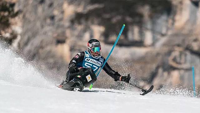 Renè De Silvestro in gara a Cortina (foto Mattia Rizzi)