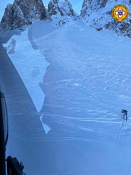 Valanga tra Forcella Pogoffa e Forcella della Neve 2 Valanga tra Forcella Pogoffa e Forcella della Neve 2