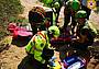 lungo un percorso di downhill sul Monte delle Valli