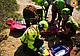 lungo un percorso di downhill sul Monte delle Valli