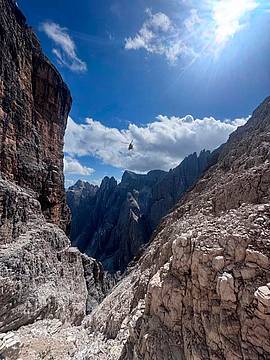 nella zona del Circolo est della Ferrata Zandonella, sulla Croda Rossa di Sesto nella zona del Circolo est della Ferrata Zandonella, sulla Croda Rossa di Sesto
