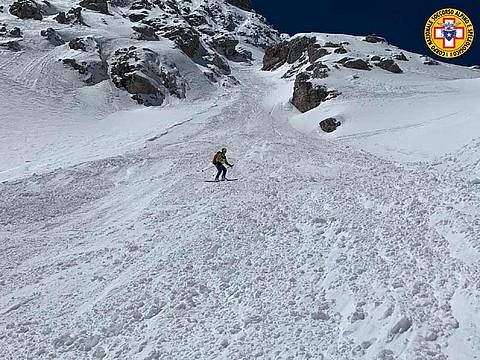 valanga sul Passo della Sentinella