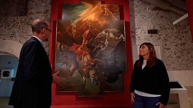Monica Caradonna al museo Fulcis con il conservatore Carlo Cavalli Monica Caradonna al museo Fulcis con il conservatore Carlo Cavalli