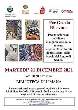 Locandina esposizione pannelli 2021