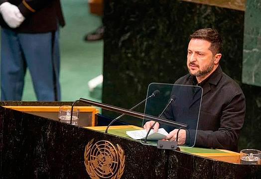 onu_zelensky_ipa - Il leader di Kiev, Per Mosca umiliante perdere il controllo dell'industria del petrolio. Xi può influenzare la Russia, vorrei parlargli per la pace. onu_zelensky_ipa - Il leader di Kiev, Per Mosca umiliante perdere il controllo dell'industria del petrolio. Xi può influenzare la Russia, vorrei parlargli per la pace.