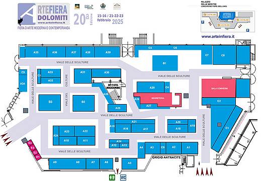 Pianta ArteFieraDolomiti 2025