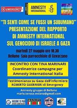 evento Gaza Amnesty