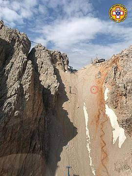 il ghiaione che scende da Forcella Staunies il ghiaione che scende da Forcella Staunies
