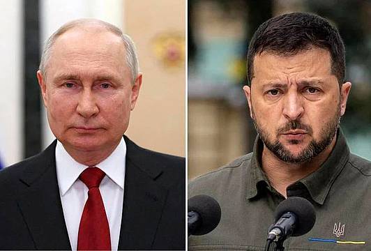 Putin e Zelensky - Afp
