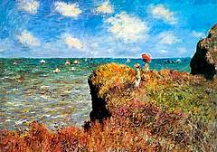 Claude Monet, Passeggiata sulla scogliera a Pourville (particolare), 1882, The Art Institute of Chicago
