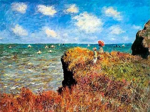 Claude Monet, Passeggiata sulla scogliera a Pourville (particolare), 1882, The Art Institute of Chicago Claude Monet, Passeggiata sulla scogliera a Pourville (particolare), 1882, The Art Institute of Chicago