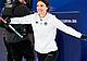 Stefania Constantini festeggia la vittoria contro la Gran Bretagna che le è valsa, insieme al compagno di squadra Amos Mosaner, il bronzo nel curling misto