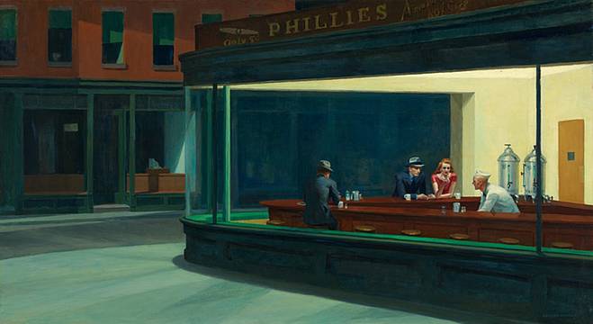 Edward Hopper, Nighthawks, 1942, Chicago, The Art Institute of Chicago Edward Hopper, Nighthawks, 1942, Chicago, The Art Institute of Chicago