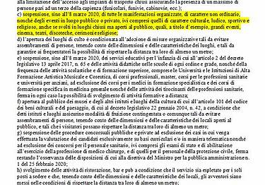 DCPM Cronavirus - comunicato Casel de Celarda