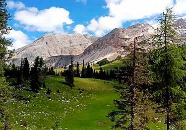 La zona di Forcella Lerosa La zona di Forcella Lerosa