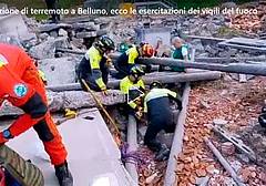 Simulazione di terremoto a Belluno Simulazione di terremoto a Belluno