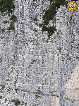 sulla parete della Pala del Belia, in Moiazza sulla parete della Pala del Belia, in Moiazza