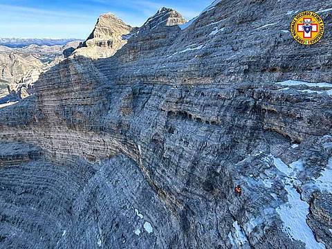 Sulla Ferrata Lipella nei pressi del Rifugio Dibona Sulla Ferrata Lipella nei pressi del Rifugio Dibona
