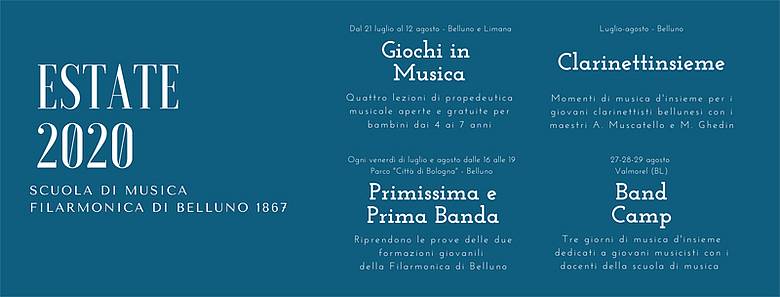 Filarmonica di Belluno 1867 - Estate 2020 Filarmonica di Belluno 1867 - Estate 2020
