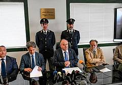 ll procuratore della Repubblica di Napoli Nicola Gratteri durante la conferenza stampa