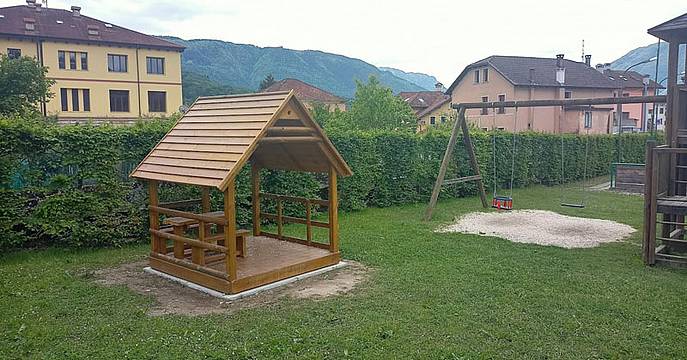 nuova casetta nel parco di Puos d’Alpago