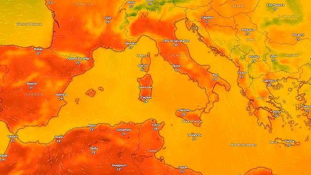 Meteo Veneto: arriva l’anticiclone africano, prima ondata di caldo con temperature fino a 35 gradi (foto Windy) Meteo Veneto: arriva l’anticiclone africano, prima ondata di caldo con temperature fino a 35 gradi (foto Windy)