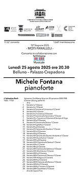 Michele Fontana - pianoforte - 25 agosto 2025 -Palazzo Crepadona Michele Fontana - pianoforte - 25 agosto 2025 -Palazzo Crepadona