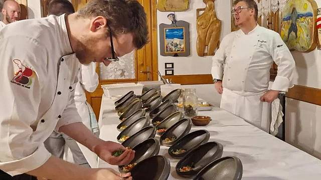Gli chef Gilmozzi e Tremea del Bon Tajer