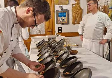 Gli chef Gilmozzi e Tremea del Bon Tajer