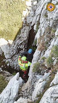 intervento in grotta di Buca Mongana 2