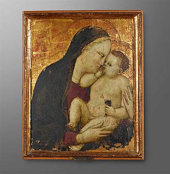 Ambrogio Lorenzetti, Madonna con Bambino - XIV secolo, tempera su tavola