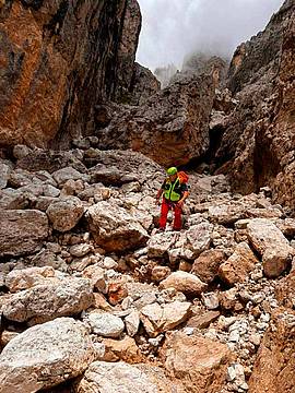 immagine dell'intervento del Soccorso alpino della Val Biois sotto il Mulaz immagine dell'intervento del Soccorso alpino della Val Biois sotto il Mulaz