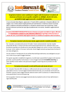 00 ASR 2025 panoramica completa sugli obblighi formativi