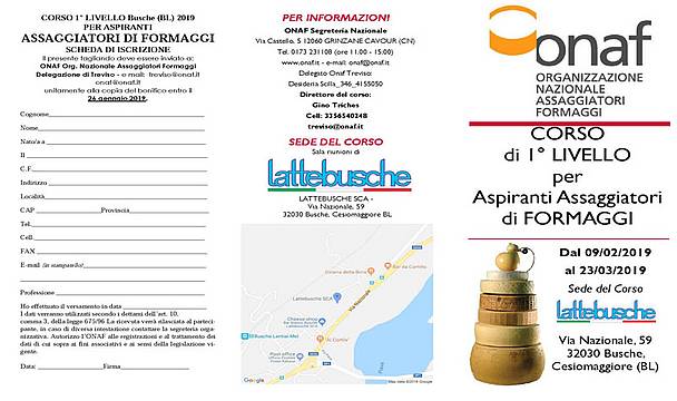 CORSO ONAF PRIMO LIVELLO LATTEBUSCHE CORSO ONAF PRIMO LIVELLO LATTEBUSCHE