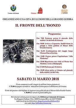 UNA GITA SUL FRONTE DELL'ISONZO UNA GITA SUL FRONTE DELL'ISONZO