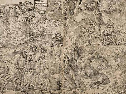 Ugo da Carpi da Tiziano, Il sacrificio di Abramo - Venezia, Fondazione Musei Civici di Venezia, Ca’ Rezzonico