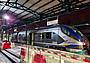 Un treno elettrico alla stazione di Belluno