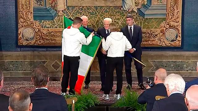 La consegna del tricolore al Quirinale