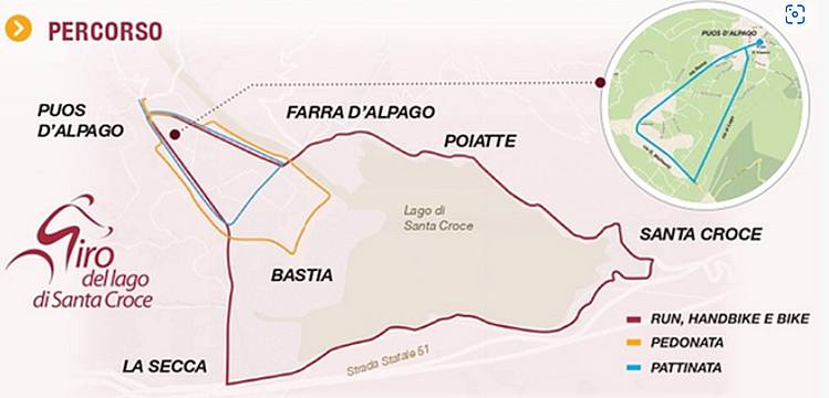 percorso-del-Giro del Lago di Santa Croce 2022