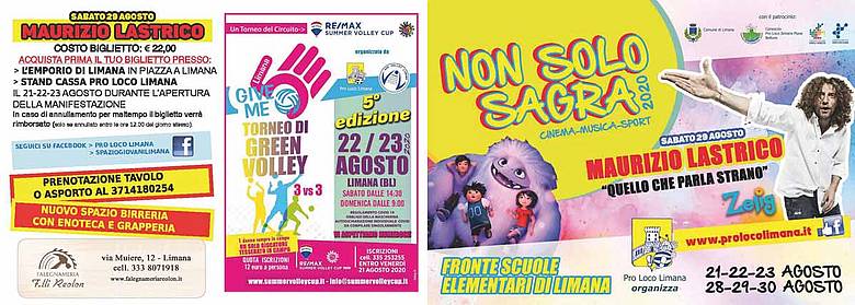 Non solo sagra Limana_2020 pag. 1 Non solo sagra Limana_2020 pag. 1